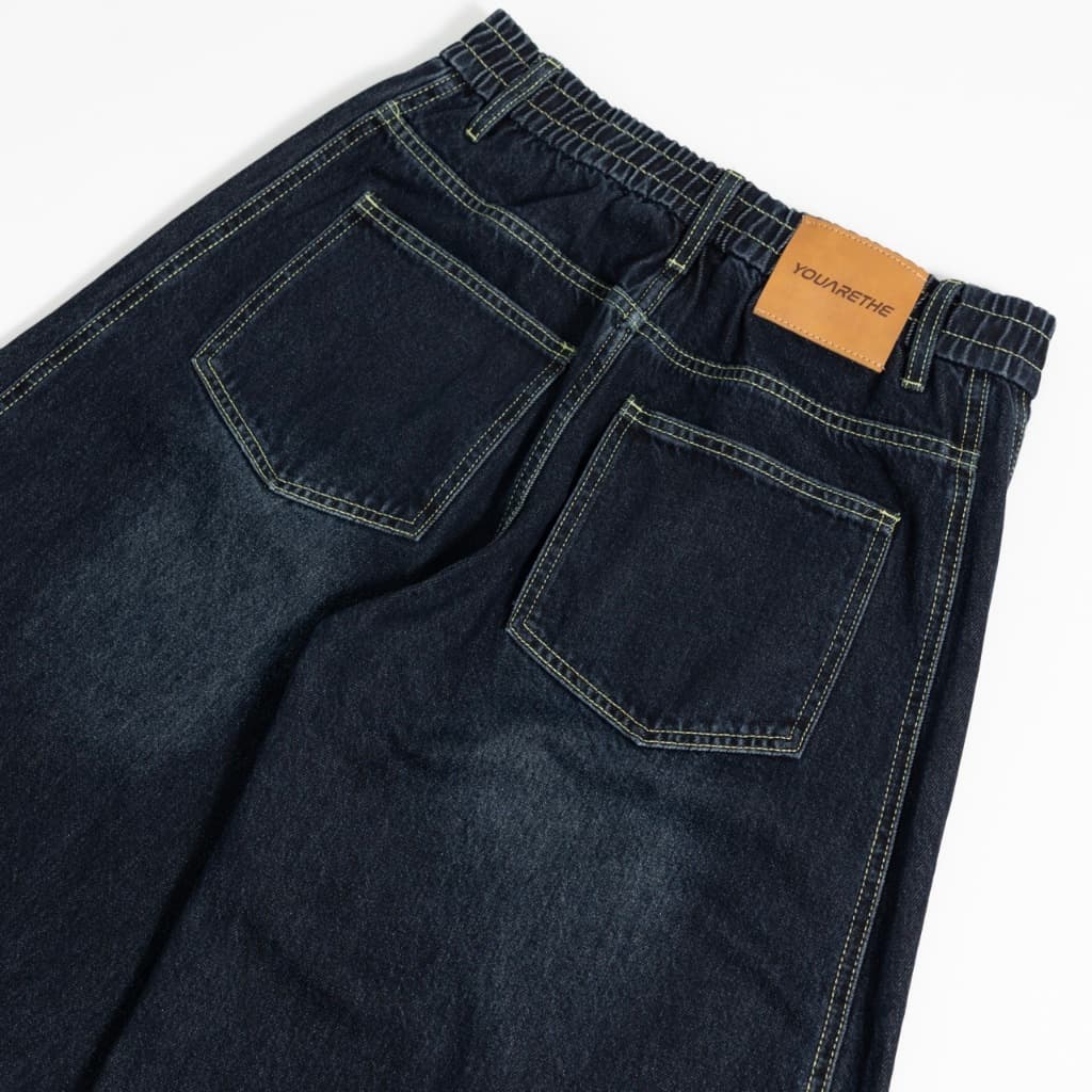 URTHE - กางเกงยีนส์ เอวยางยืด รุ่น CURVECTOR TROUSERS รูปที่ 5