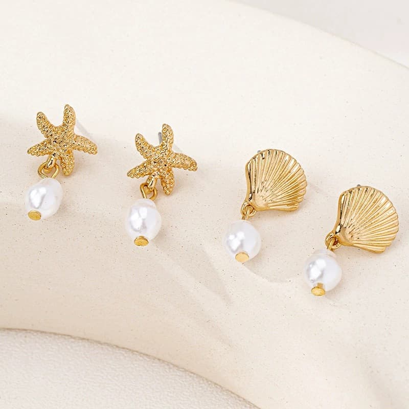 RIbbonIslandต่างหูสตั๊ด 1 คู่ stainless สำหรับผู้หญิง ins จี้ คุณภาพสูง ต่างหูมุก แฟชั่น โบฮีเมียน มินิมอล ส่งเร็ว รูปที่ 8