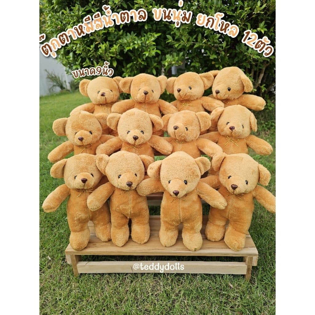 ตุ๊กตาหมีโหล ขายดีหมดไวมาก‼ ขนาด10นิ้ว รับประกันสวยตรงปก หมีนิ่มมาก ตุ๊กตาจัดช่อ แจกวันเด็ก รูปที่ 2