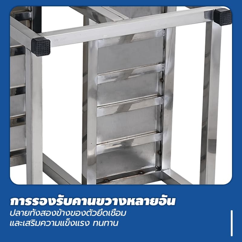 บันไดขึ้นเตียง สแตนเลส 1/2ชั้น บันไดอเนกประสงค์ อเหล็กหนาขึ้น ทนต่อแรงดัน ป้องกันการลื่น สามารถใช้ร่วมกับเตียงตรวจได้ รูปที่ 3