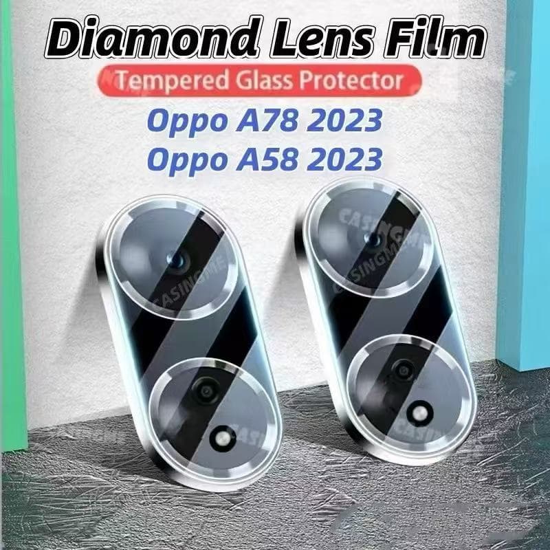 ฟิล์มเลนส์กล้อง ป้องกันเลนส์กล้อง 9DสําหรับOppo A60 A18 A38 A17 A17K A98 Reno8T A78 A58 A58 4G A78 4G รูปที่ 5