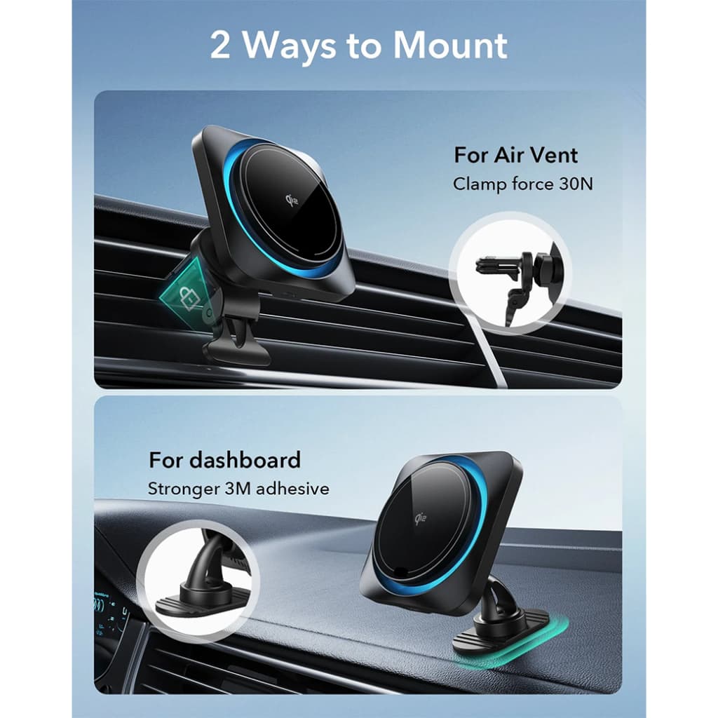 ESR - แท่นชาร์จไร้สายในรถ รุ่น Qi2 Wireless Car Charger with CryoBoost รูปที่ 8