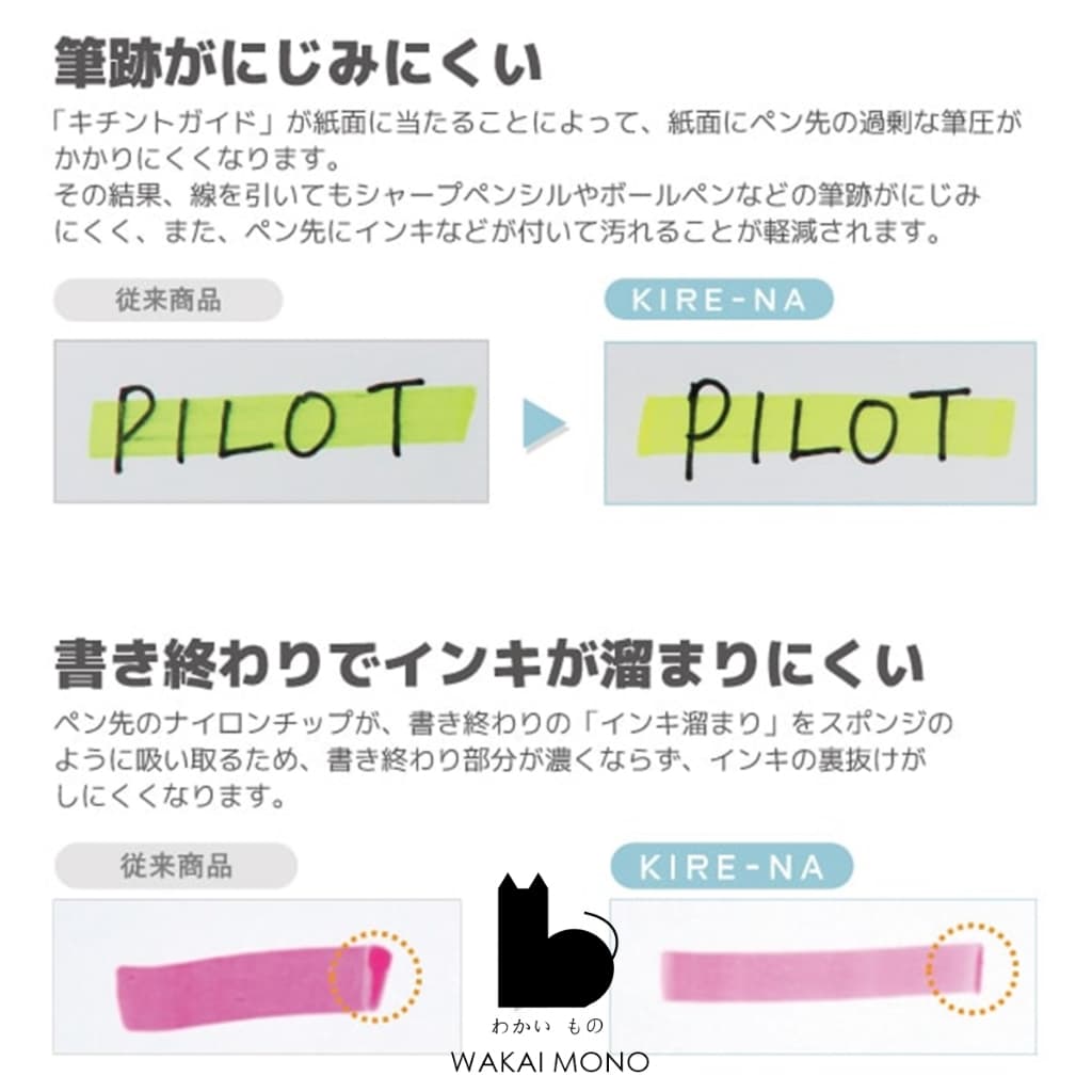 ปากกา 2หัว ไฮไลท์ + เมจิก PILOT KIRE-NA Highlighter แบบแยกแท่ง / แพ็ค5สี รูปที่ 7