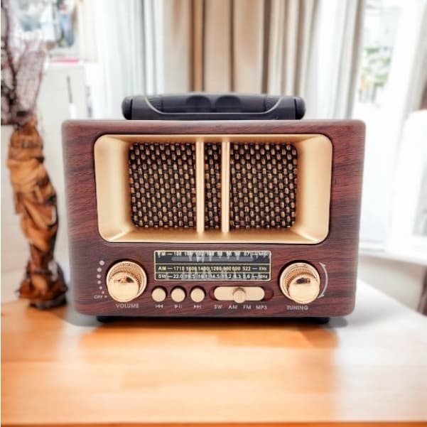 "สุดคุ้ม"วิทยุ-บลูธูท ทรงคราสสิก ฟังFm Am Sw เชื่อมต่อ Bluetooth Mp3 Tf card พร้อมสายชาจ รูปที่ 4