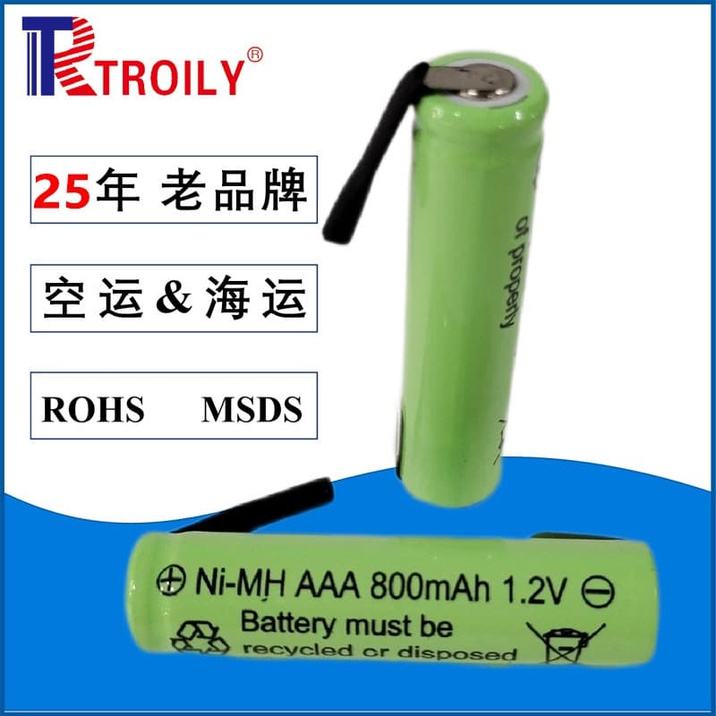 ถ่านชาร์จ NI-MH AAA-800mAh ,2/3AAA-200mAh 1.2V เกรดA แบตเครื่องโกนหนวด มีขานิเกิล เชื่อมต่อจากขั้ว รูปที่ 5