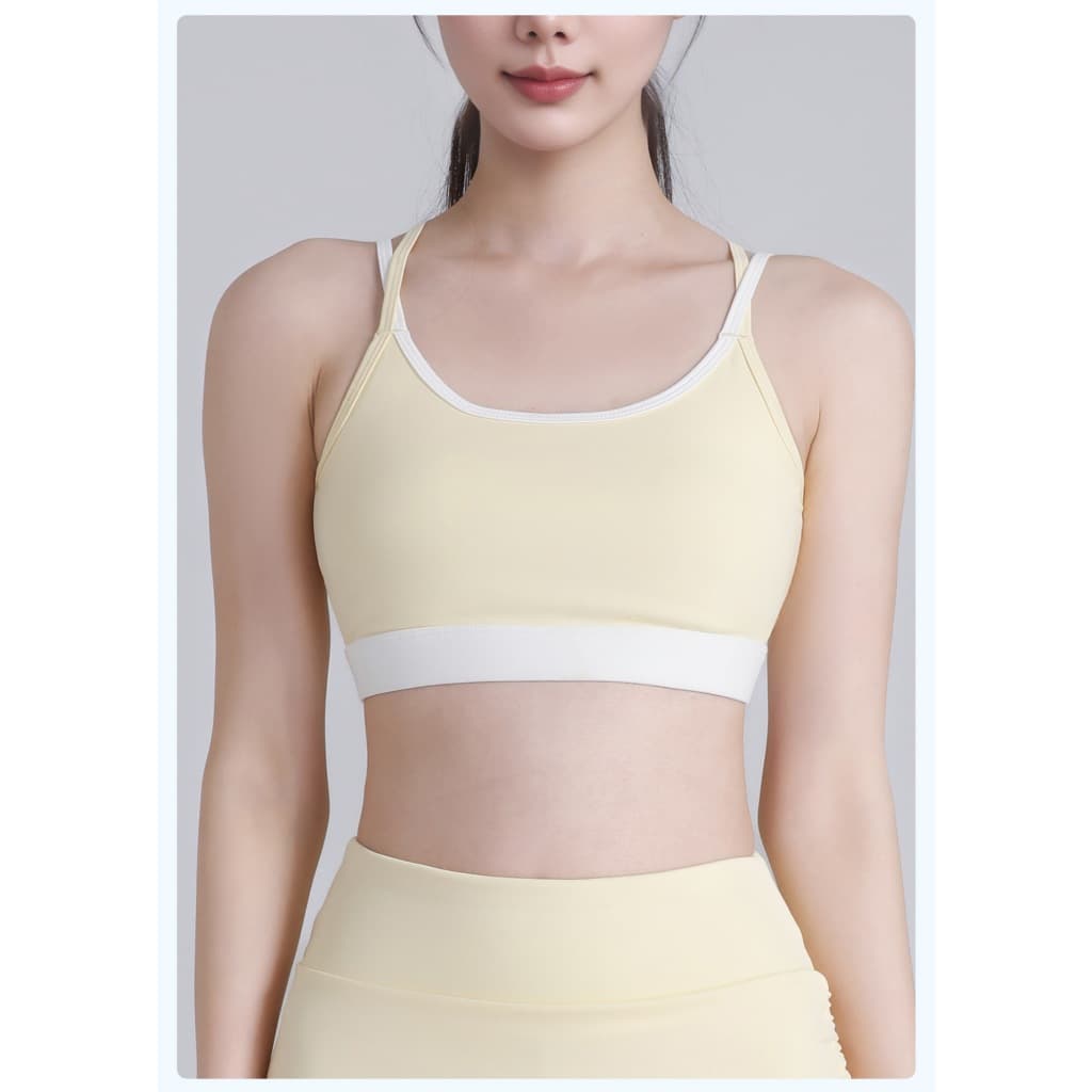 ArayaLady SportBra เสื้อบราโยคะ สปอร์ตบราออกกำลังกาย สายเดี่ยวไขว้หลัง ทรงใหม่สวยใส่สบาย รุ่น AB-JYMN190 รูปที่ 3