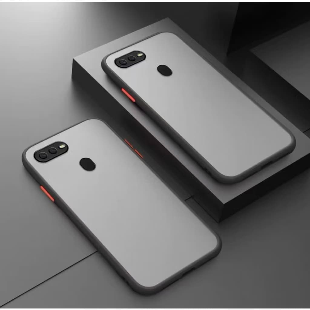 เคสขอบสีหลังด้าน สำหรับ Oppo A12 A5S F9 A7 A3S A5 A9 2020 A31 A1K A53 Reno2F Reno4 5 6 7 Reno7Z Reno8Zเคสกันกระแทก รูปที่ 4