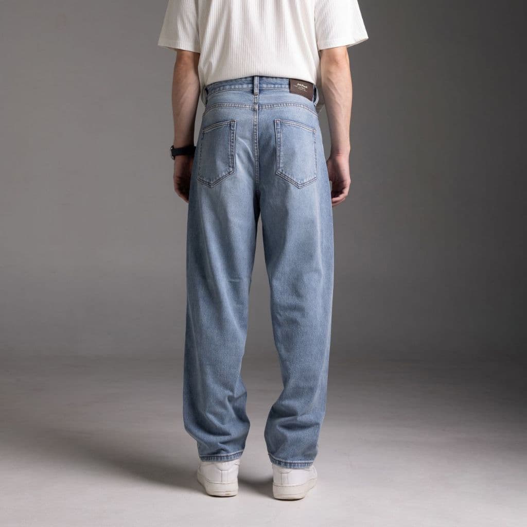 Jack Russel - Men Jeans กางเกงยีนส์ผู้ชาย ทรงขาบาน - Klassik J-BAGGY Wide leg Blue Denim รูปที่ 4