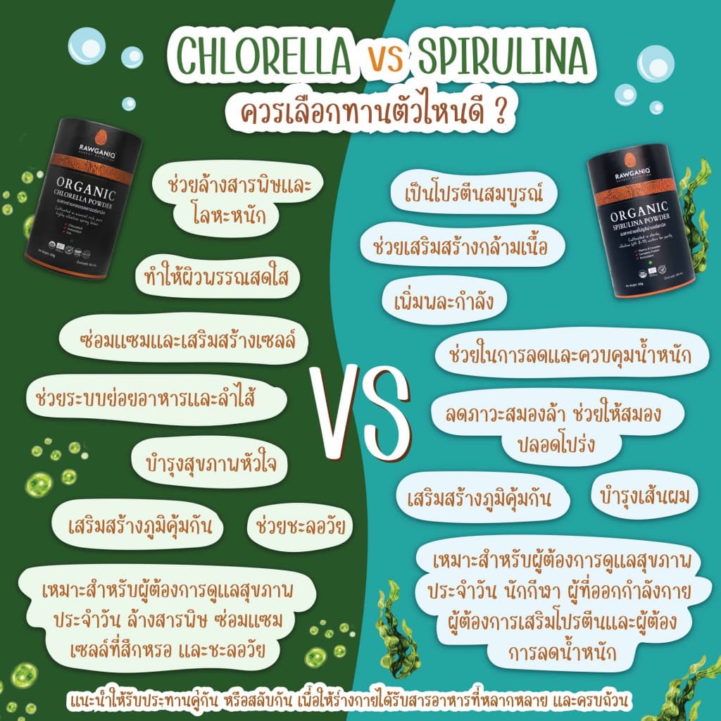 ผงสาหร่ายสไปรูลิน่า สาหร่ายเกลียวทองออร์แกนิค มีผลแลป Organic Spirulina Powder รูปที่ 6