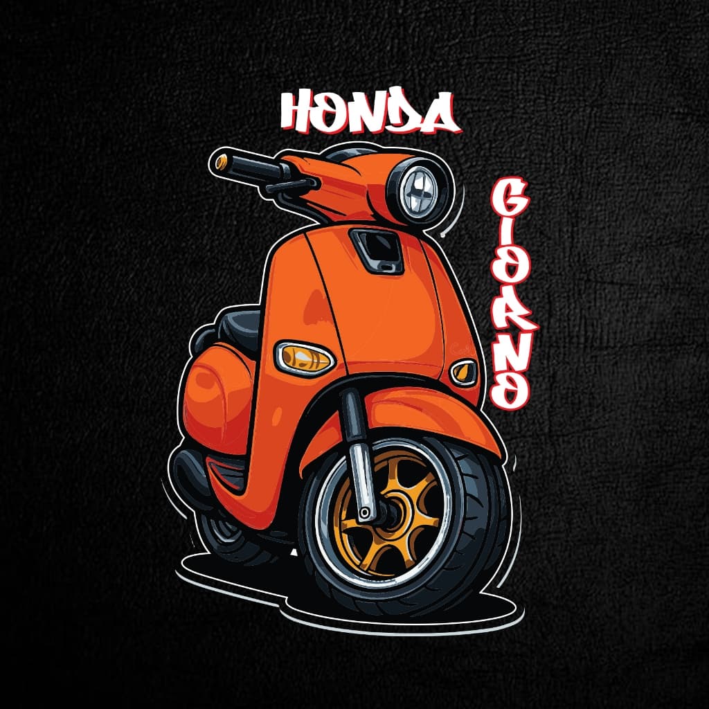 สติกเกอร์จิออโน่ สติกเกอร์ติดรถและโทรศัพท์ ลาย HONDA GIORNO มีสีรถให้เลือกถีง9สี ดีไซน์โดดเด่นไม่ซ้ำใคร sticker รูปที่ 5