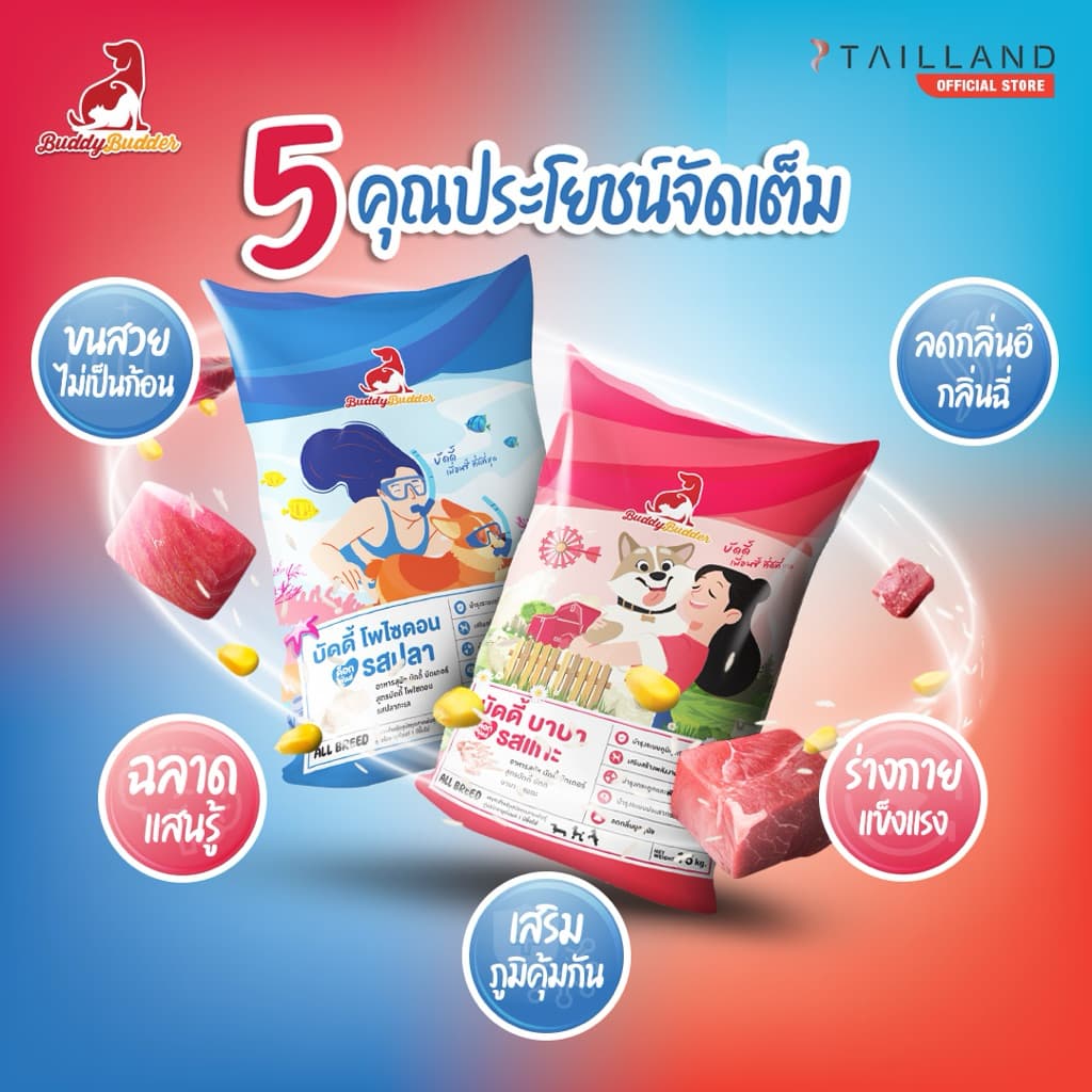 BuddyBudder - บัดดี้ โพไซดอน อาหารสุนัขสูตรรสปลาทะเล 15 kg รูปที่ 4