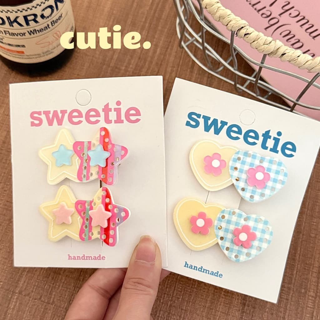 Cute 360 กิ๊บติดผม กิ๊บหนีบผมดอกไม้สุดคิ้วท์ 2 ชิ้น/แพ็ค รูปที่ 3