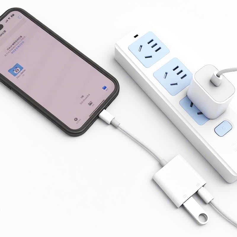 MGBB IP to SD+USB+TF card reader มัลติฟังก์ชั่น อะแดปเตอร์ OTG สามในหนึ่งเดียว สำหรับ โทรศัพท์มือถือ รูปที่ 4