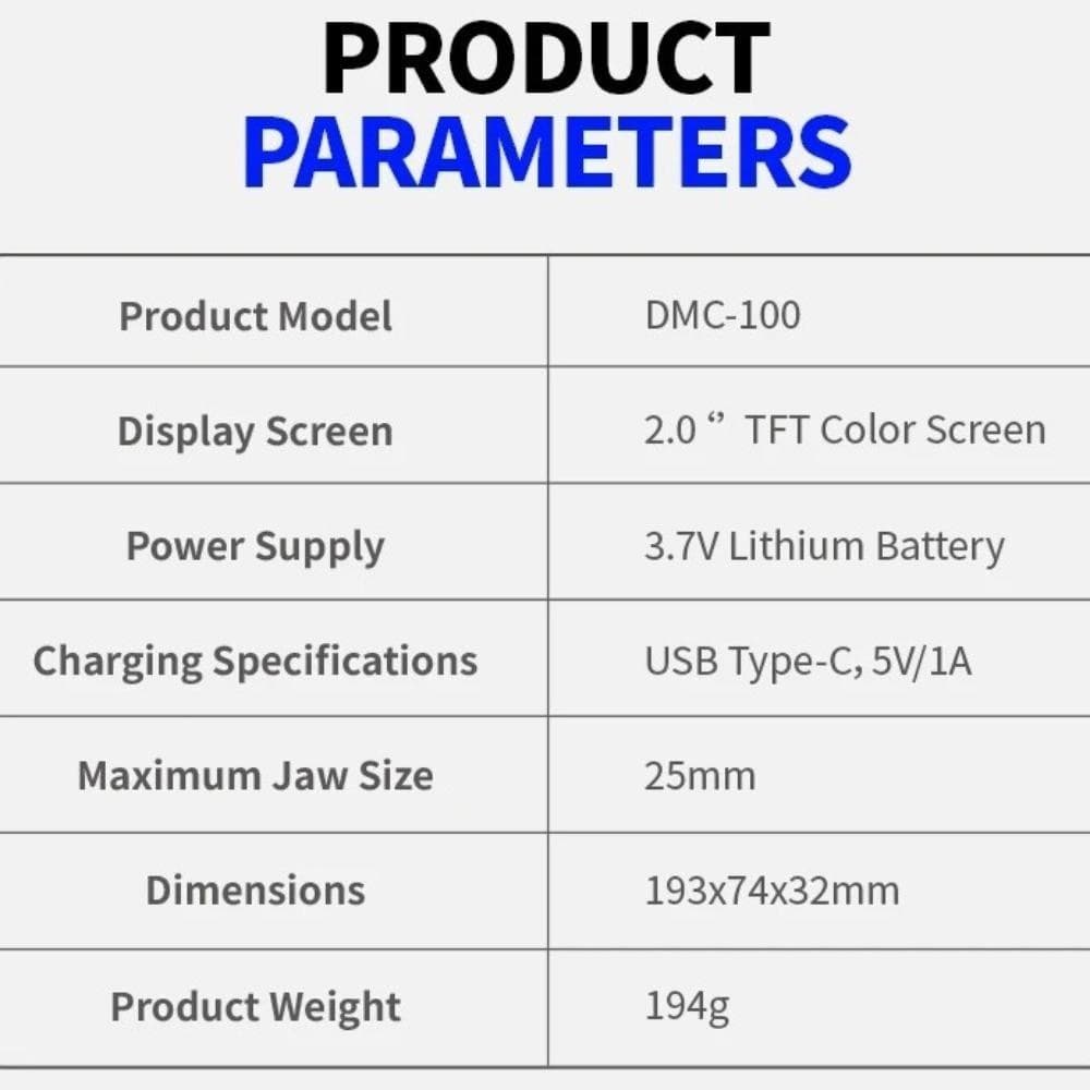 Fnirsi แคลมป์มิเตอร์ปัจจุบัน, DC/AC เครื่องมือช่างไฟฟ้า มัลติมิเตอร์แบบดิจิตอล, ชาร์จ USB 10000 นับ Digital Clamp Meter รูปที่ 8