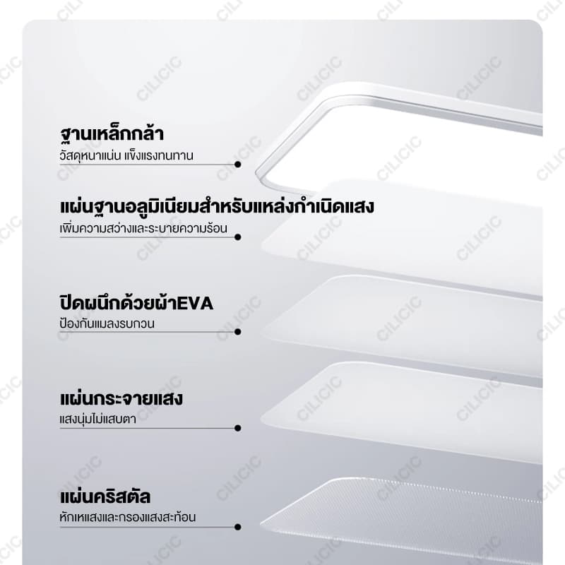 โคมไฟเพดาน led ไฟเพดานบ้าน ไฟเพดาน แสง 3สี และคูลไวท์ โมเดิร์นโคมไฟเพดานโคมไฟระย้าโคมไฟเพดานสร้างสรรค์บ้านตกแต่งแส รูปที่ 3