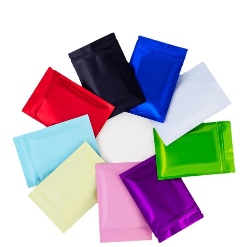 ถุงซิปก้นแบน อลูมิเนียมฟอยล์ สีเมทัลลิคด้าน 6 สี #P322 ซองฟอยล์ สำหรับบรรจุอาหา ถุงบรรจุภัณฑ์เล็ก รูปที่ 2
