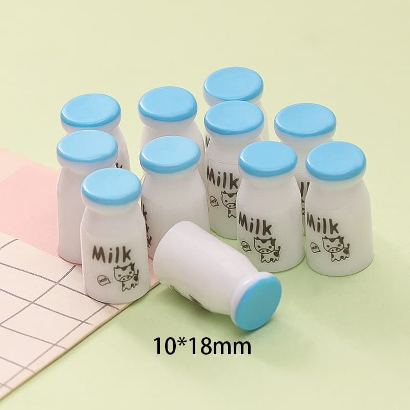 j796ขวดนมmilk ของเล่นของจิ๋วdiy แพ็คละ 10 ชิ้น รูปที่ 1