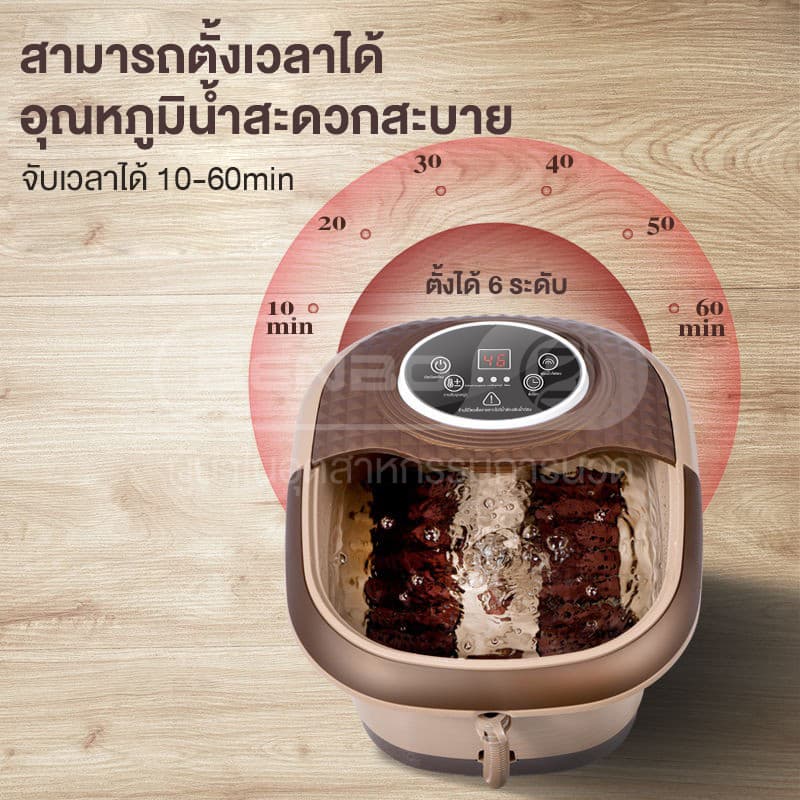 Srabuy อ่างแช่เท้า แช่เท้าน้ำอุ่น นวดเท้า อนคลายกล้ามเนื้อ หน้าจอ LED การนวดเท้าจำลองในชีวิตจริง รูปที่ 4