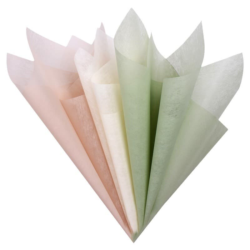 กระดาษสา กระดาษผ้าฝ้ายโปร่งแสง สำหรับบรรจุดอกไม้ 30*30cm กระดาษบรรจุภัณฑ์ห่อช่อดอกไม้ รูปที่ 2