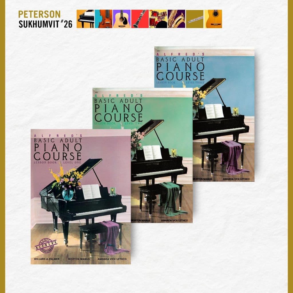 หนังสือเรียนเปียโน Alfred Basic Adult Piano Course Lesson Book 1-3 รูปที่ 1
