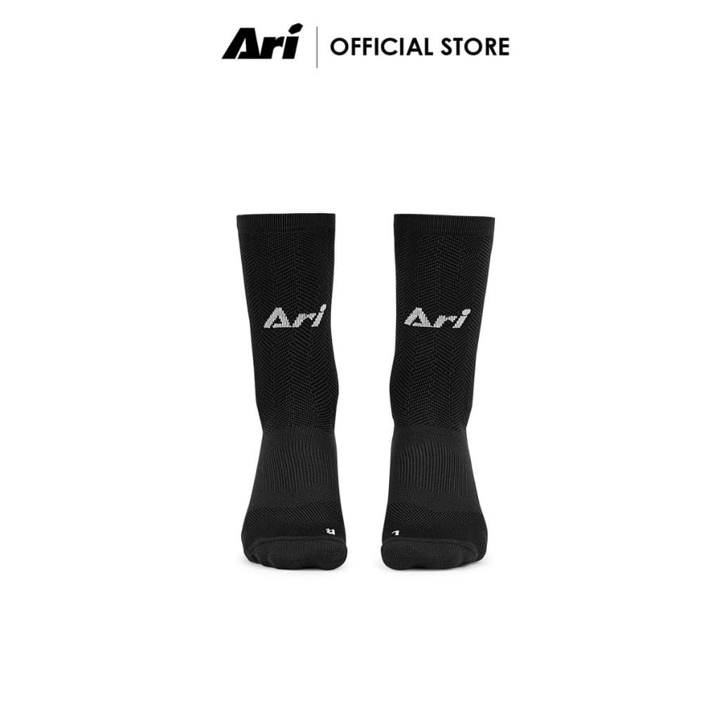 ARI LIGHTWEIGHT CREW SOCKS - BLACK ถุงเท้าสั้น อาริ LIGHTWEIGHT สีดำ รูปที่ 2