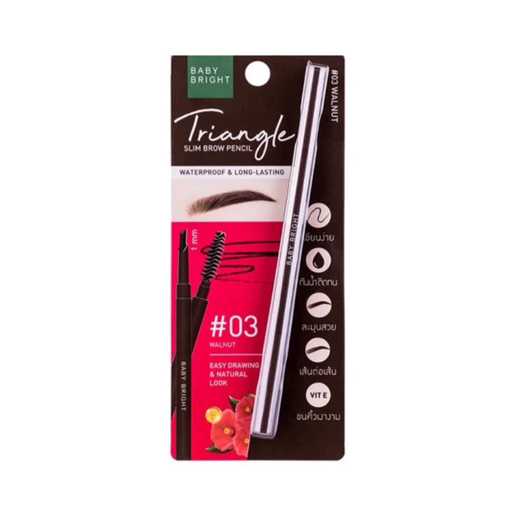 ดินสอเขียนคิ้ว เบบี้ไบร์ท ไทรแองเกิล สลิม บราวเพนซิล Baby Bright Triangle Slim Brow Pencil รูปที่ 4