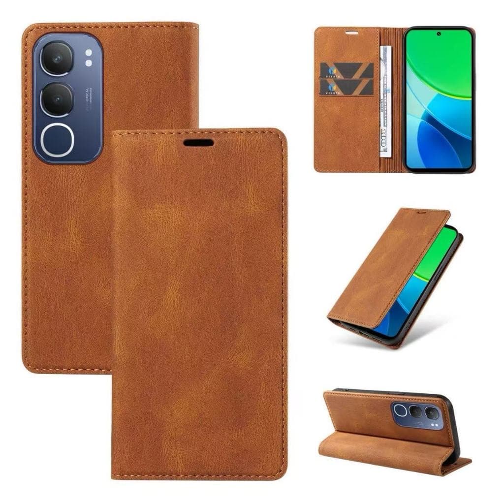เคสฝาพับหนัง Xunte ตั้งได้ สำหรับ Vivo Y31 5G Y21D Y19S Y200 Y300 Y04 Y29S Y29 Y39 Y100 V27 Pro Y02 Y02A Y02T เคสกระเป๋า รูปที่ 2