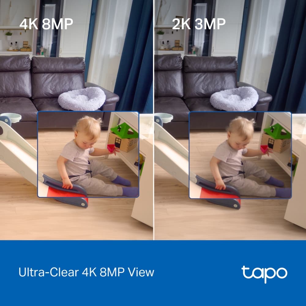 TP-Link 4K 8MP Pan/Tilt AI Home Security Wi-Fi Camera กล้องวงจรปิด ความคมชัดพิเศษ 4K รูปที่ 3