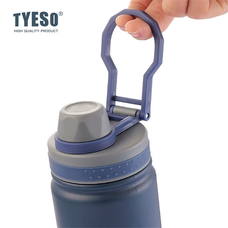 TYESO ขวดน้ำทรงกระบอก สแตนเลส 304 แท้ เก็บร้อน-เย็น ขนาด 530ML/750ML มีฝาปิด พร้อมหูหิ้ว พกพาสะดวก รูปที่ 5