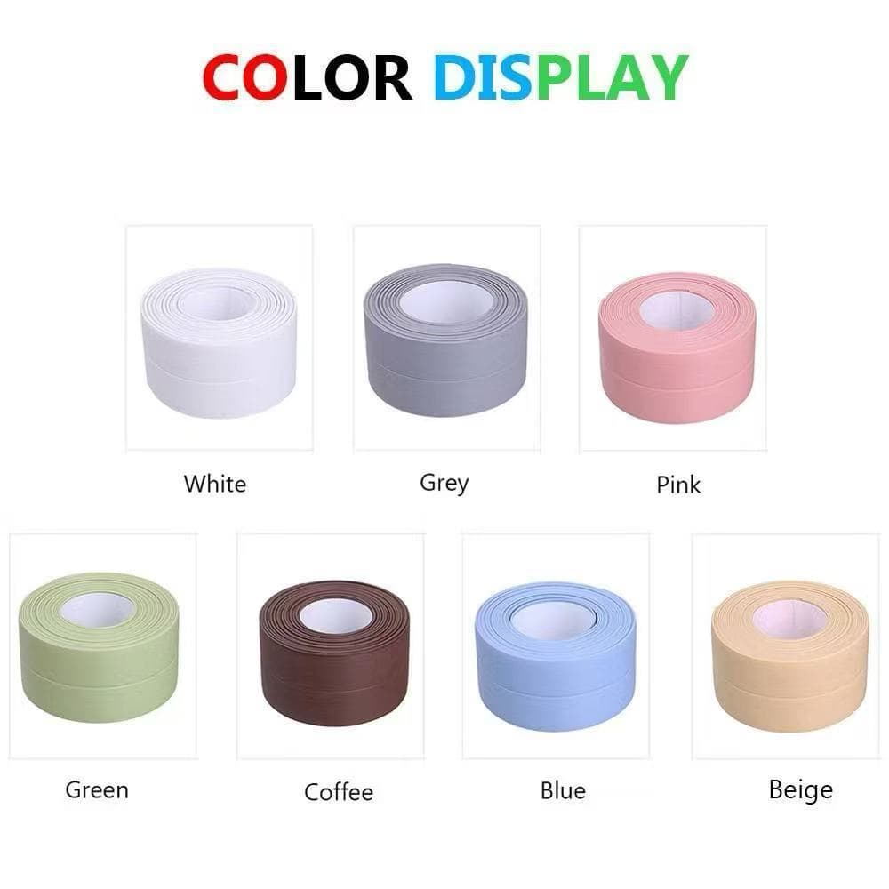 เทปกันน้ำและป้องกันการเปรอะเปื้อนในครัวและห้องน้ำ แถบปิดผนึก PVC ช่องว่างในครัวและห้องน้ำ สติกเกอร์มุมตะเข็บอ่างล้างจานห รูปที่ 3
