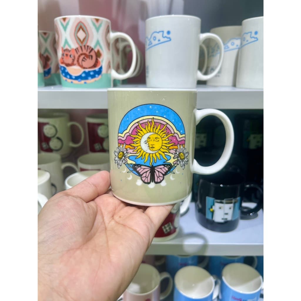 แก้วเซรามิก แก้วกาแฟ แก้วมัก มีหูจับ แก้วเซรามิกลายสวย ราคาประหยัด เข้าไมโครเวฟได้ รูปที่ 4
