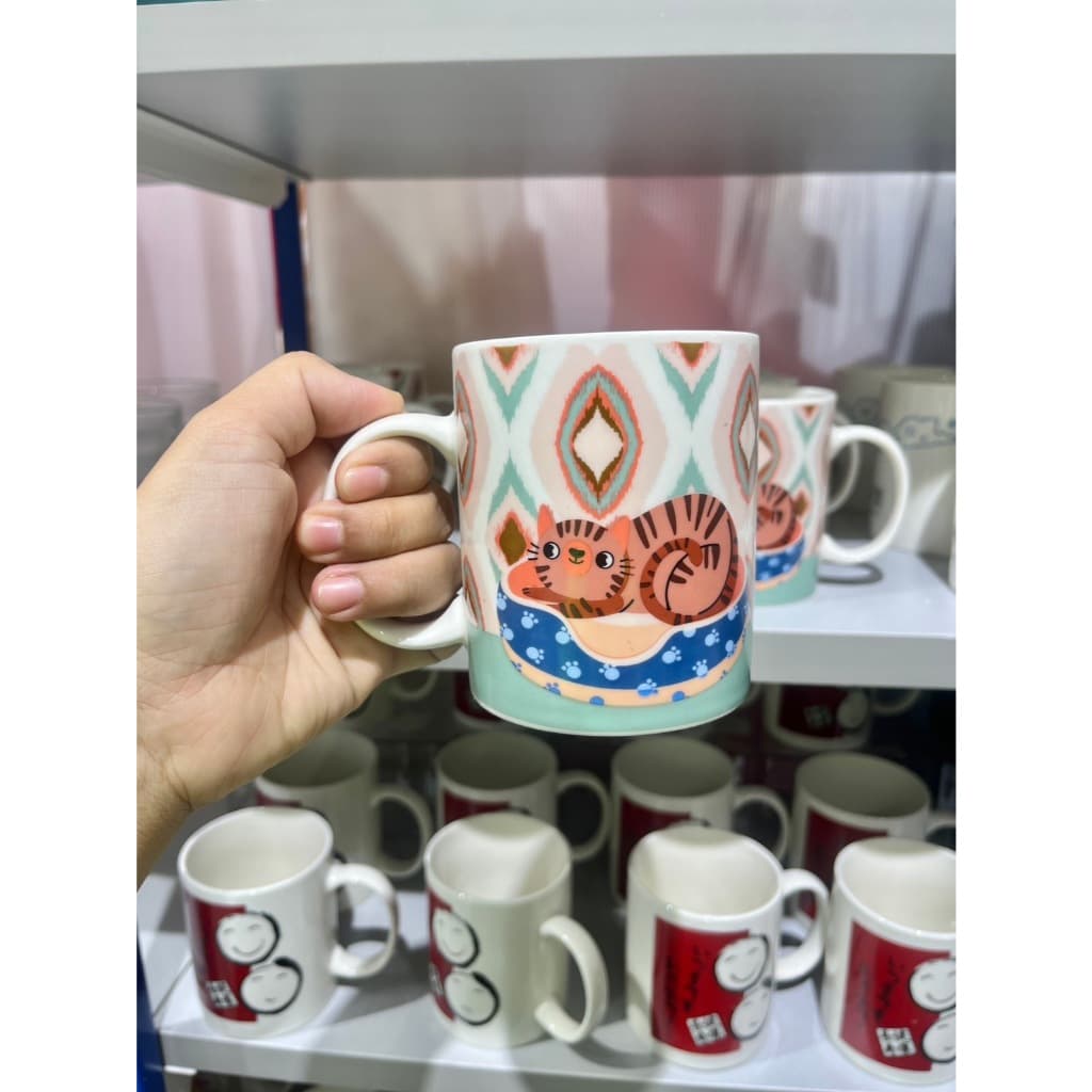 แก้วเซรามิก แก้วกาแฟ แก้วมัก มีหูจับ แก้วเซรามิกลายสวย ราคาประหยัด เข้าไมโครเวฟได้ รูปที่ 9