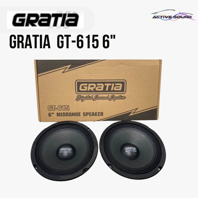 ลำโพงเสียงกลาง 6.5นิ้ว แบรนด์ GRATIA รุ่น GT-615 แม่เหล็ก100หนา15มิล วอยซ์25มิล กำลังขับ800วัตต์ 2ดอก งานแบรนด์แท้ รูปที่ 2