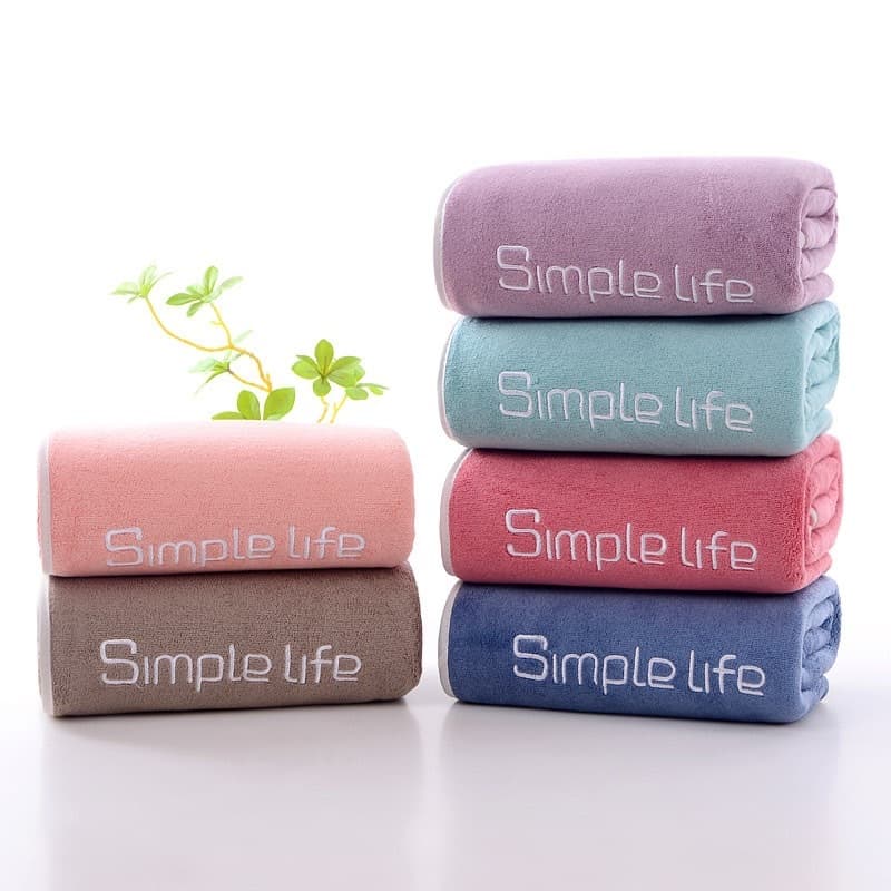 ผ้าเช็ดตัว ผ้าขนหนู Simple Life ผ้าไมโครไฟเบอร์ ขนาด 70x140 ซม. N44 รูปที่ 1