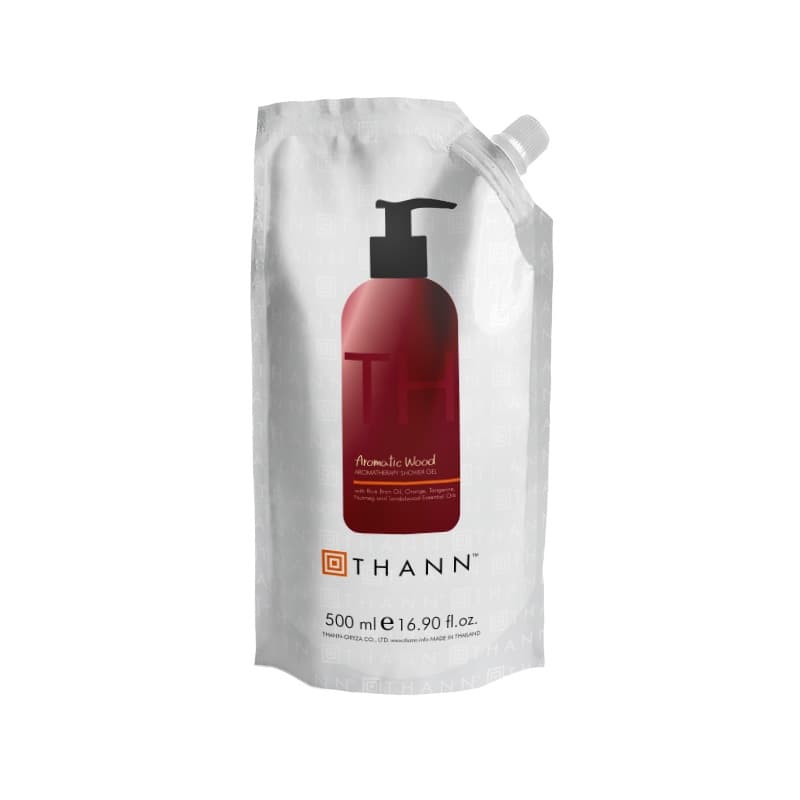 THANN Aromatic Wood Aromatherapy Shower Gel with Rice Bran Oil 500 ml. เจลอาบน้ำ รูปที่ 2