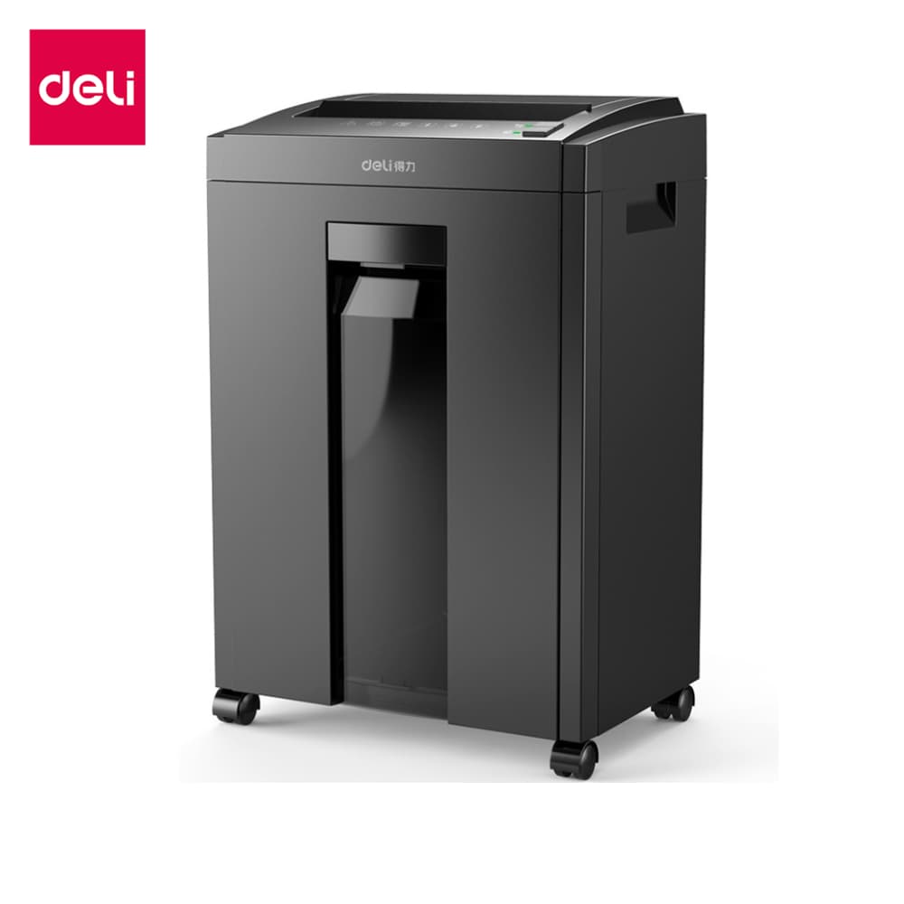 Deli เครื่องทำลายเอกสาร 31 ลิตร เครื่องย่อยกระดาษ Auto A4 ย่อยระดับ5 ล้อเลื่อน360องศา Paper Shredder รูปที่ 1