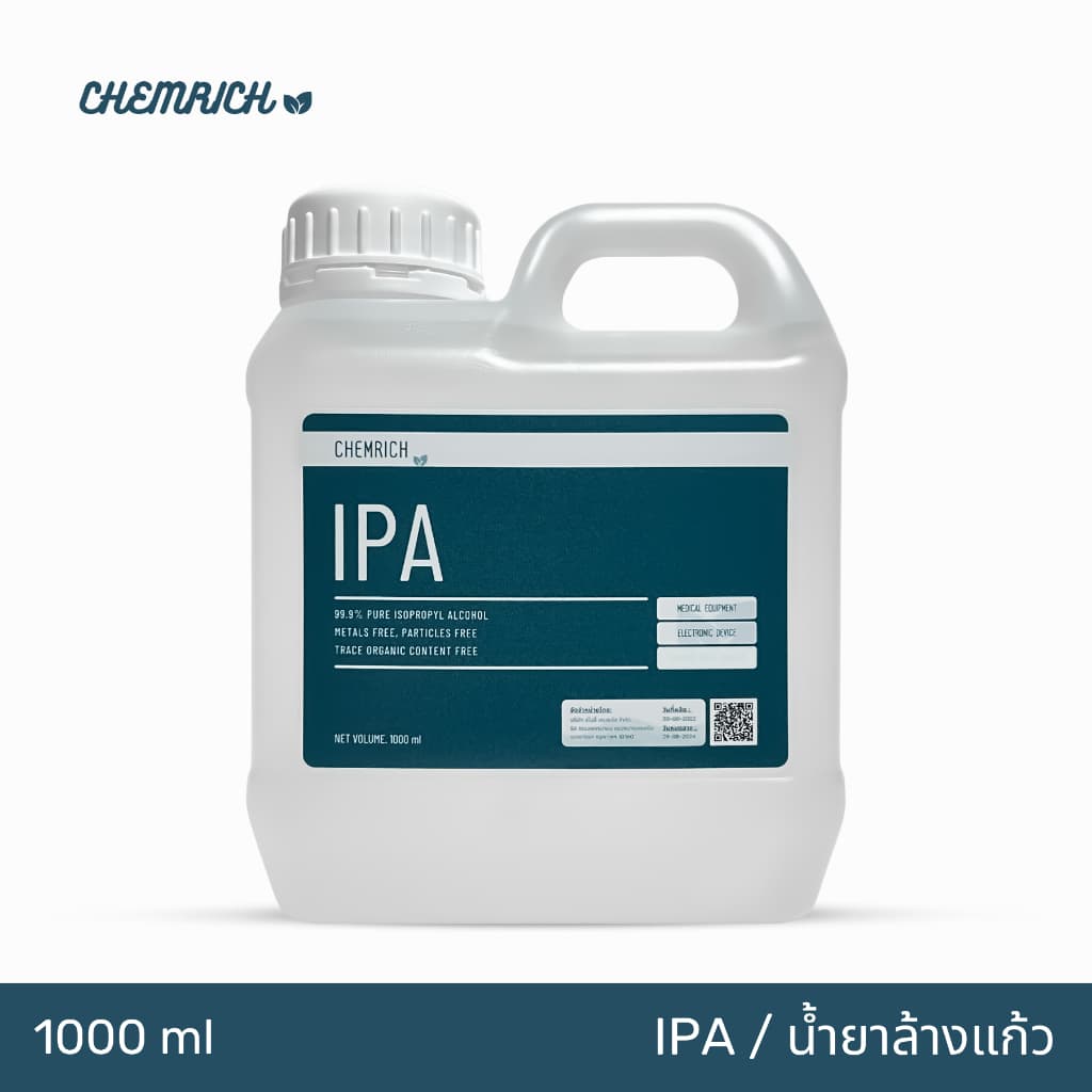 500ml/1000ml IPA น้ำยาล้าง น้ำยาทำความสะอาดแก้ว / IPA - Isopropyl alcohol 99.9% - Chemrich รูปที่ 1