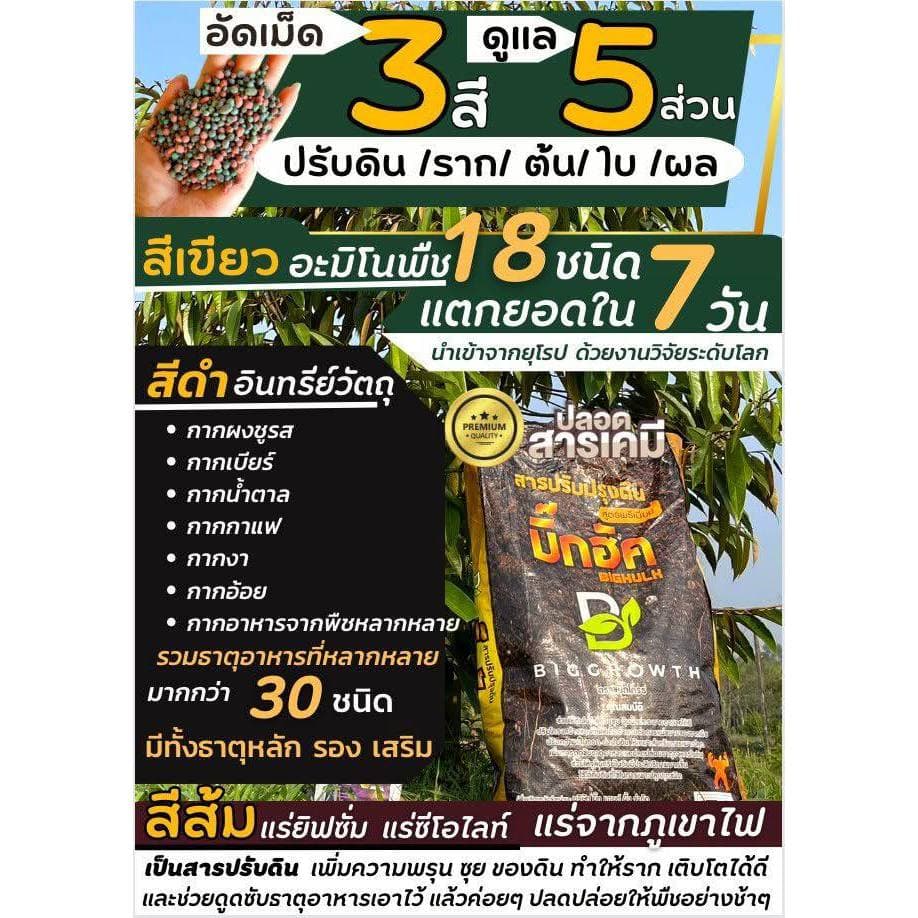 Big Hulk – บิ๊กฮัค | สารปรับสภาพดินสูตรพรีเมี่ยม | เม็ด 3 สี | ไม่มีเคมี | บรรจุ 25 กก. รูปที่ 7