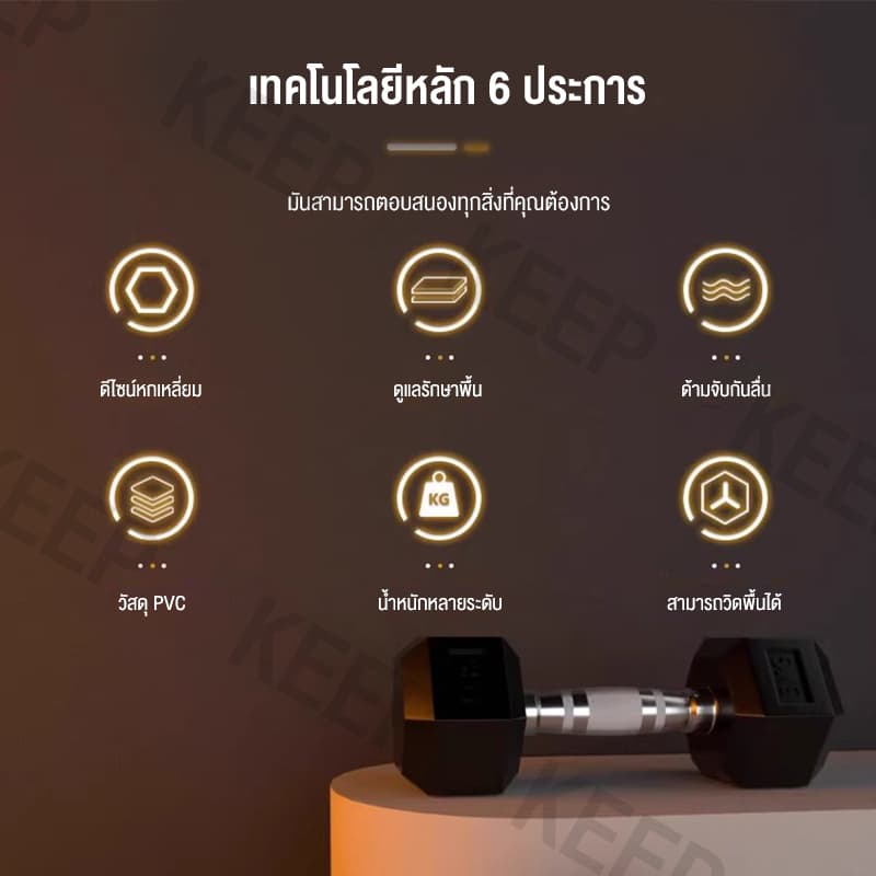 ดัมเบลหกเหลี่ยมสองต่อการสั่งซื้อ5 kg 10 kg 12.5 kg 15 kgดัมเบลยาง หกเหลี่ยม ดัมเบลหกเหลี่ยมหุ้มยาง รูปที่ 3