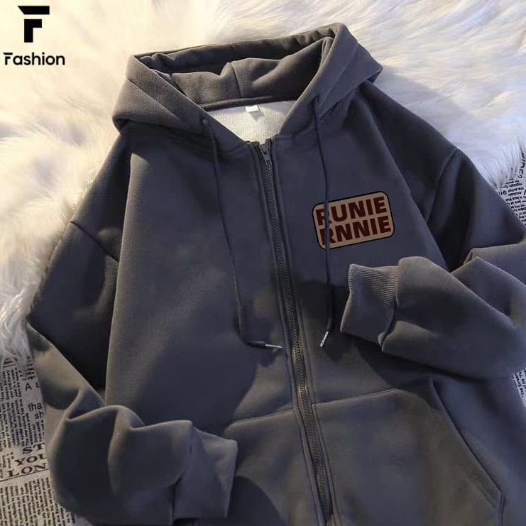 เสื้อสเวตเตอร์แจ็คเก็ตมีฮู้ด unisex ใส่คู่กับแฟนได้ เนื้อผ้านุ่ม ใส่สบาย รูปที่ 3