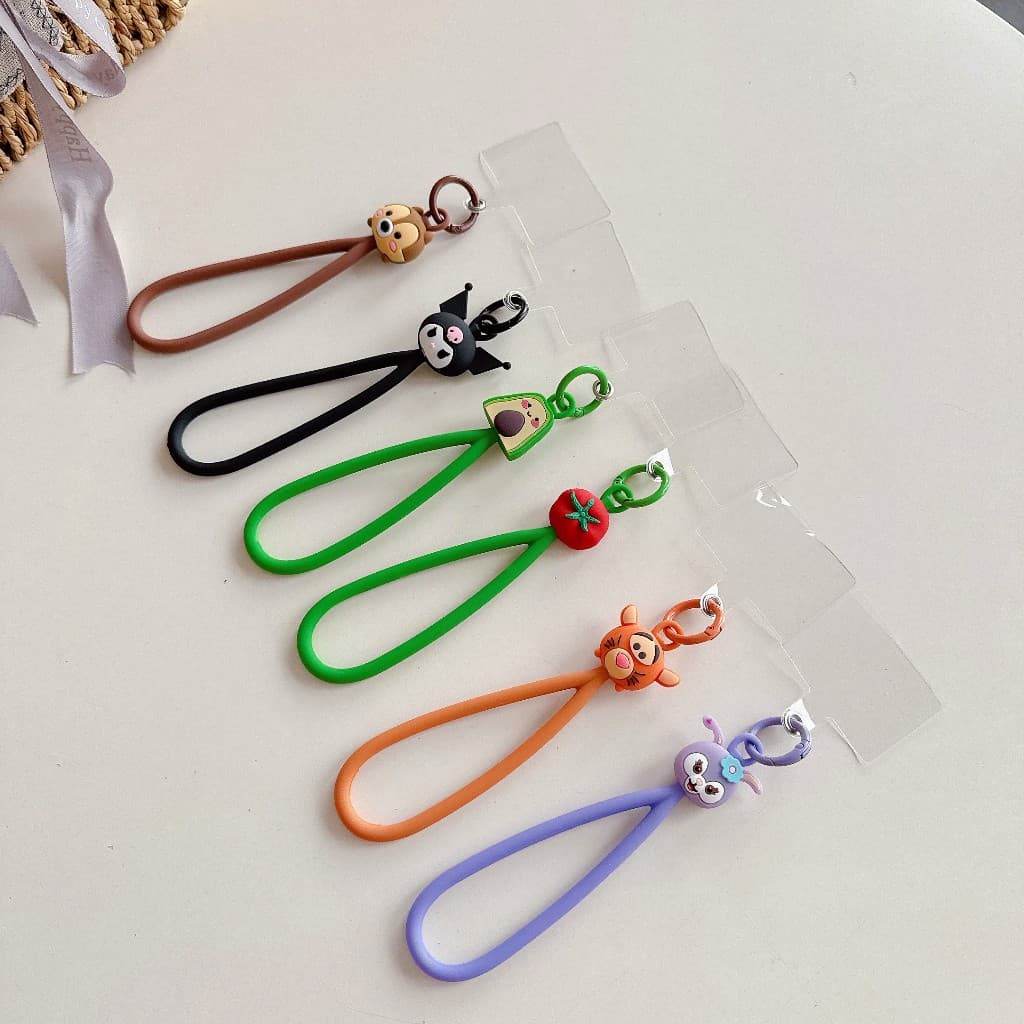 ส่งจากไทย มาใหม่ ซิลิโคนห้อยโทรศัทพ์ หูฟัง ลายการ์ตูนน่ารัก สำหรับเคสทุกรุ่น สายคล้องมือ ที่จับมือถือ แหวนโทรศัทพ์แผ่นแป รูปที่ 2