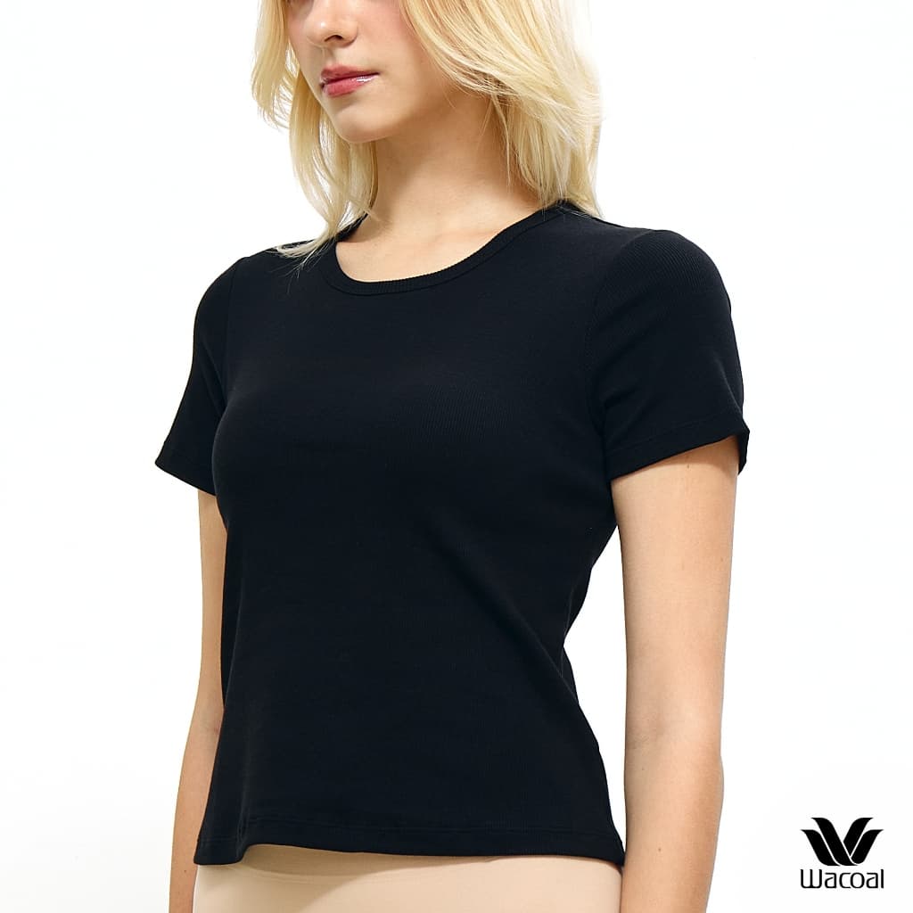 Wacoal เสื้อยืดเสริมบรา Bra Top รุ่น WH4A07 สีดำ รูปที่ 8