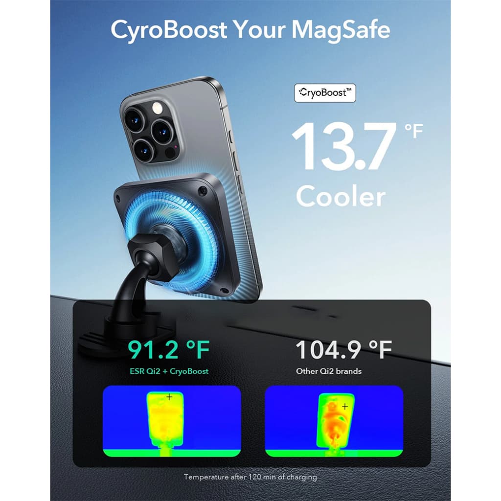 ESR - แท่นชาร์จไร้สายในรถ รุ่น Qi2 Wireless Car Charger with CryoBoost รูปที่ 6