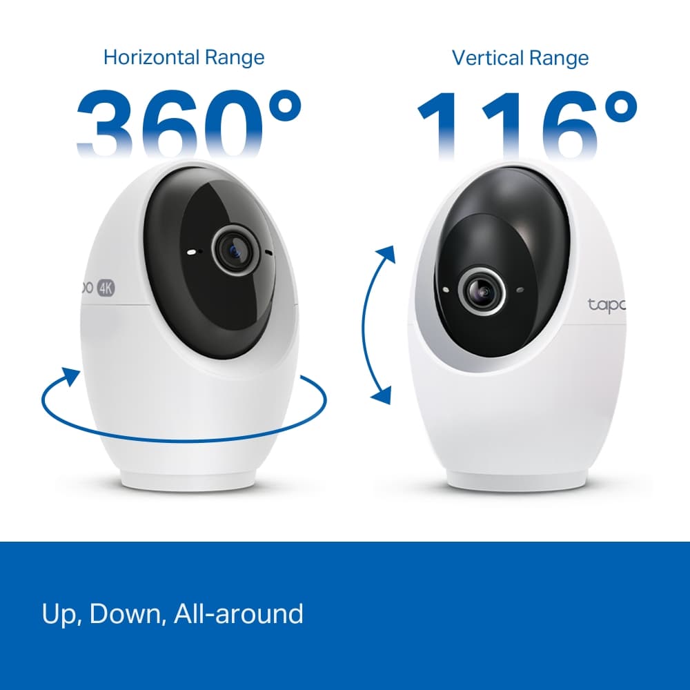 TP-Link 4K 8MP Pan/Tilt AI Home Security Wi-Fi Camera กล้องวงจรปิด ความคมชัดพิเศษ 4K รูปที่ 2