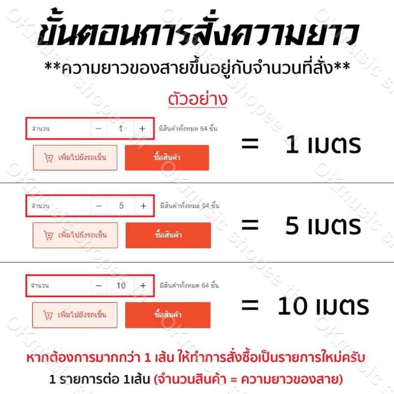 1 เมตร สายลำโพง 20AWG 17AWG 15AWG 13AWG เส้นทองแดงพิเศษ สายไฟ เพาเวอร์แอมป์ รูปที่ 3