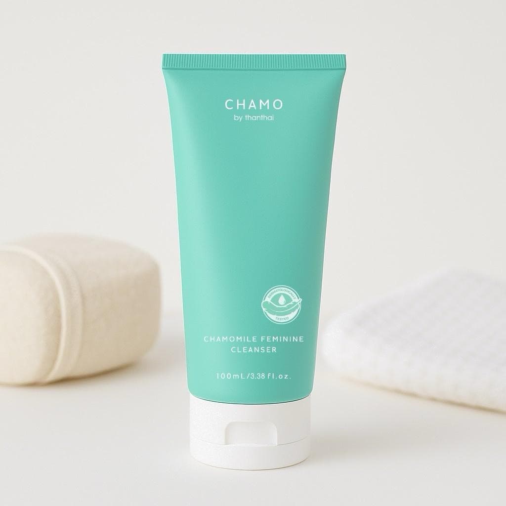 เจลทำความสะอาดจุดซ่อนเร้น มีให้เลือก 2 ขนาด CHAMO BY THANTHAI CHAMOMILE FEMININE CLEANSER รูปที่ 6