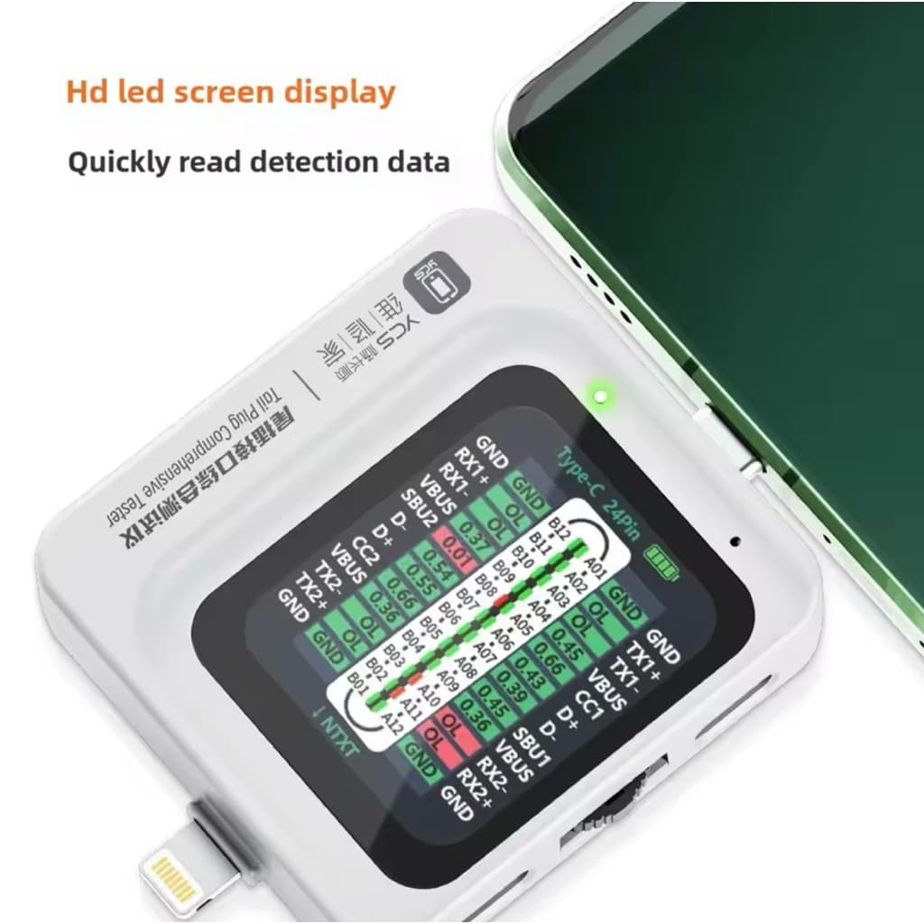 YCS TNS360 สําหรับ IOS โทรศัพท์มือถือปลั๊กที่ครอบคลุมเครื่องตรวจจับ 30V ~ 5A รูปที่ 4