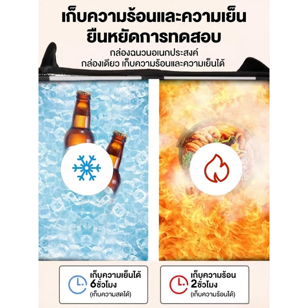 Anchi กระเป๋าส่งอาหาร กล่องส่งอาหาร 62L/48L/32L/22L กระเป๋าเก็บความร้อน กล่องส่งอาหาร กันน้ำ รูปที่ 4