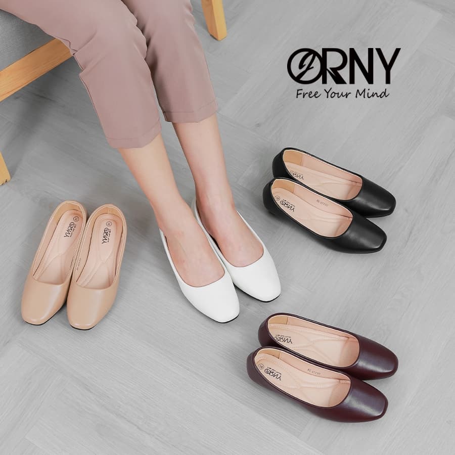 มีไซส์ 42 ORNY ® รองเท้าคัชชูส้นสูง หนังนิ่มมาก OY135 รูปที่ 1