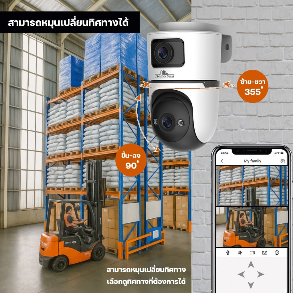 Junanvision แพ็คคู่ กล้องวงจรปิด2เลนส์ ชัด4Kรุ่น 4K-X7 สีขาวดำ แอปICAM365 รองรับการสื่อสาร 2จอ IP66 รูปที่ 7